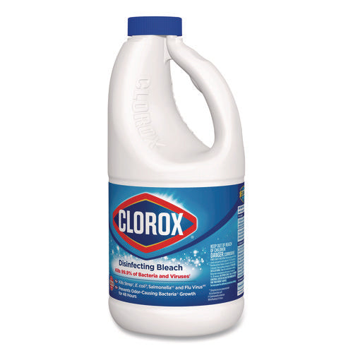 Image of Clorox® Concentrated Regular Disinfecting Bleach, 43 oz Bottle, 6/Carton