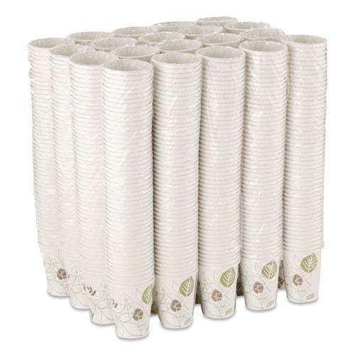 Image of Dixie® Pathways Paper Hot Cups, 12 oz, White/Brown, 50/Pack