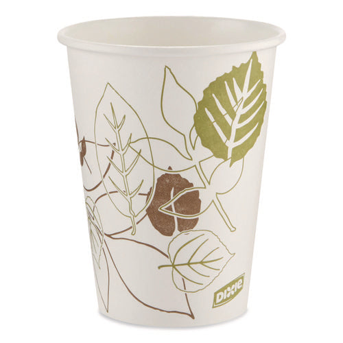 Image of Dixie® Pathways Paper Hot Cups, 12 oz, White/Brown, 50/Pack