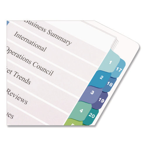 Image of Avery® Customizable TOC Ready Index Double Column Multicolor Tab Dividers, 16-Tab, 1 to 16, 11 x 8.5, White, 1 Set