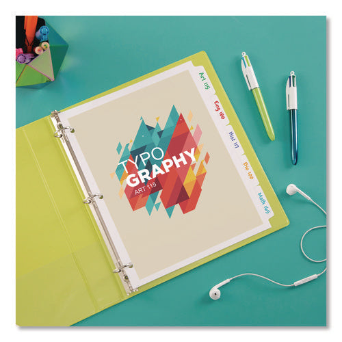 Image of Avery® Write and Erase Plain-Tab Paper Dividers, 5-Tab, 11 x 8.5, White, 36 Sets
