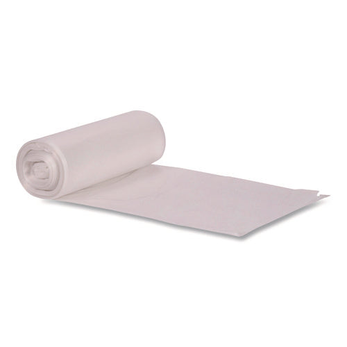 Image of Boardwalk® Low-Density Waste Can Liners, 30 gal, 0.5 mil, 30 x 36, Clear, Perforated Roll, 250/Carton