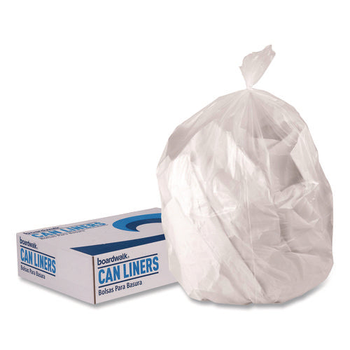 Image of Boardwalk® Low-Density Waste Can Liners, 16 gal, 0.5 mil, 24 x 32, Clear, Perforated Roll, 500/Carton