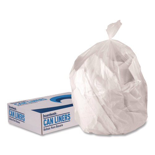 Image of Boardwalk® Low-Density Waste Can Liners, 32 gal, 0.9 mil, 33 x 44, Clear, Perforated Roll, 5 Bags/Roll, 20 Rolls/Carton