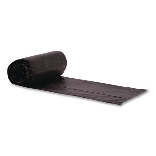 Image of Boardwalk® Reprocessed Resin Can Liners, 60 gal, 1.5 mil, 38 x 58, Black, Perforated Roll, 100/Carton