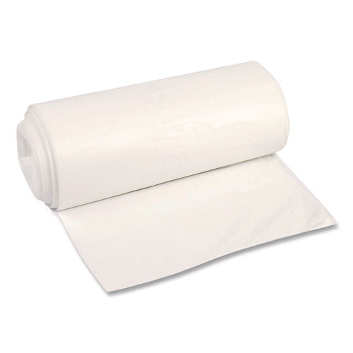 Image of Boardwalk® High-Density Can Liners, 45 gal, 22 mic, 40 x 48, Natural, Perforated Roll, 150/Carton