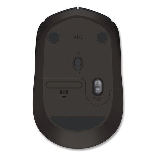Image of Logitech® M170 Wireless Mouse, 2.4 GHz Frequency/33 ft Wireless Range, Left/Right Hand Use, Black