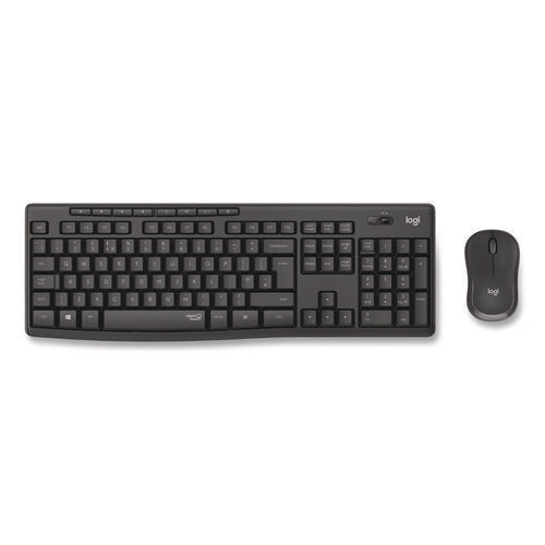 Image of Logitech® MK295 Silent Wireless Combo, 2.4 GHz Frequency/33 ft Wireless Range, Graphite