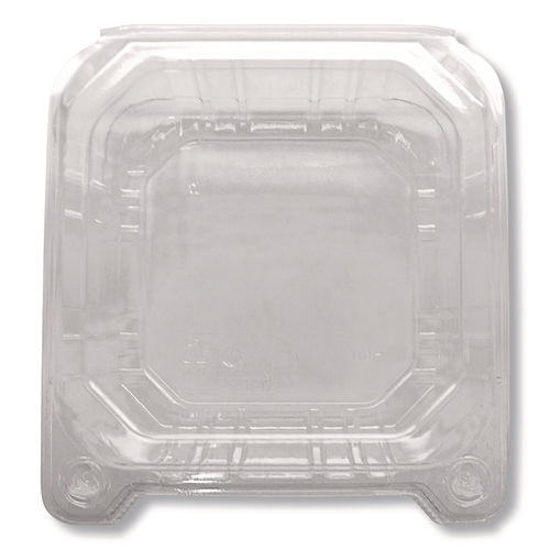 Image of Karat® PET Plastic Hinged Container, 6 x 6 x 3.3, Clear, Plastic, 500/Carton