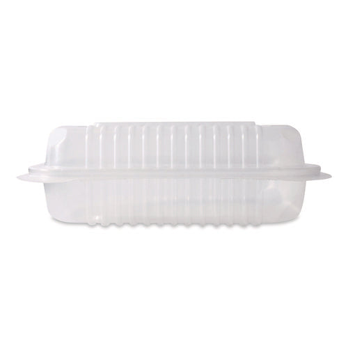 Image of Karat® Polypropylene Plastic Hinged Container, 6 x 9 x 2.97, Clear, Plastic, 125/Pack, 2 Packs/Carton