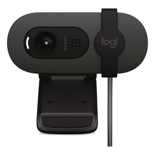 Image of Logitech® Brio 105 Business Webcam, 1920 pixels x 1080 pixels, 2 Mpixels, Black