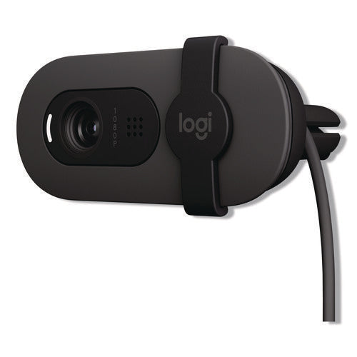 Image of Logitech® Brio 105 Business Webcam, 1920 pixels x 1080 pixels, 2 Mpixels, Black