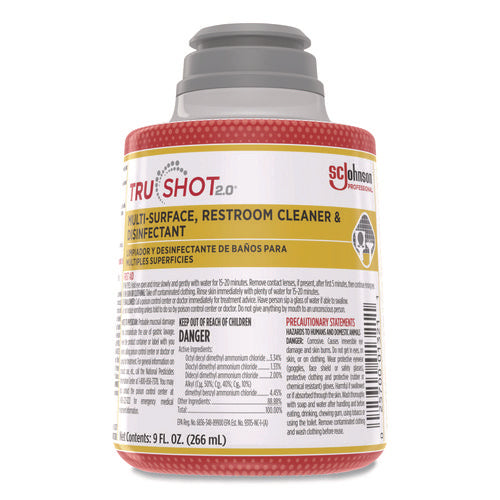 Image of SC Johnson Professional® TruShot 2.0 Disinfectant Multisurface Cleaner, Fresh Scent, 9 oz Cartridge, 4/Carton