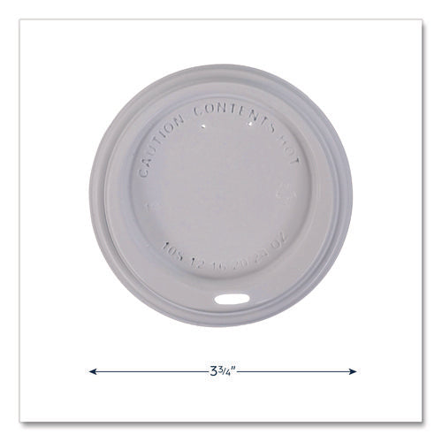 Image of FLAVIA® Hot Beverage Paper Cup Lids 10 oz, Fits FLAVIA 10 oz Paper Cup, White, 100/Sleeve, 10 Sleeves/Carton