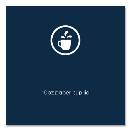 Image of FLAVIA® Hot Beverage Paper Cup Lids 10 oz, Fits FLAVIA 10 oz Paper Cup, White, 100/Sleeve, 10 Sleeves/Carton