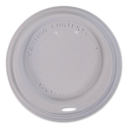 Image of FLAVIA® Hot Beverage Paper Cup Lids 10 oz, Fits FLAVIA 10 oz Paper Cup, White, 100/Sleeve, 10 Sleeves/Carton