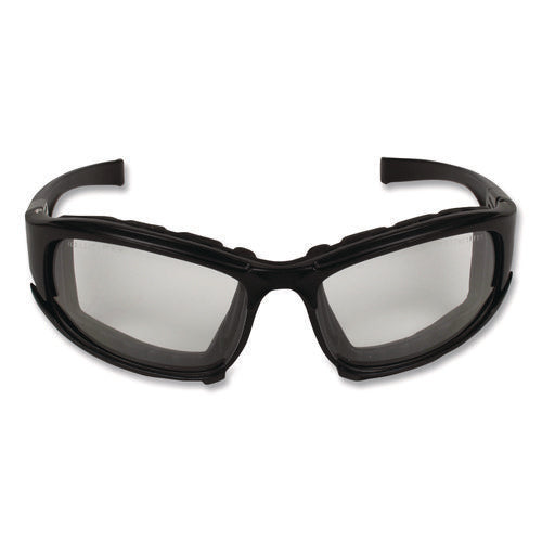 Image of KleenGuard V50 Calico Safety Eyewear with Head Strap, KleenVision Anti-Fog Coating, Black Nylon Frame, Clear Polycarbonate Lens