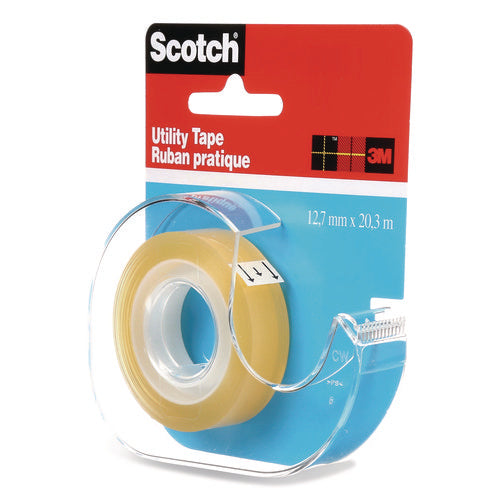 Image of Scotch® Utility Tape in Handheld Dispenser, 1" Core, 0.5" x 22.22 yds, Clear