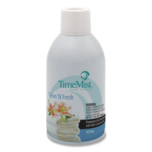 Image of TimeMist® Premium Metered Air Freshener Refill, Clean N Fresh, 7.1 Oz Aerosol Spray