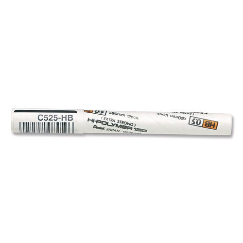 Image of Pentel® Premium Hi-Polymer Lead Refill, 0.5 mm, HB, 12/Pack
