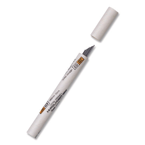 Image of Pentel® Premium Hi-Polymer Lead Refill, 0.5 mm, 2B, Black, 12/Pack