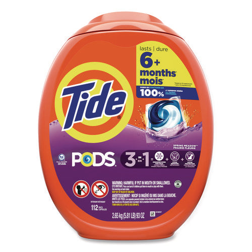 Image of Tide® PODS Laundry Detergent, Spring Meadow, 112 Pods/Tub