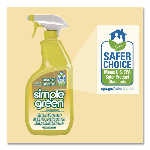 Image of Simple Green® Industrial Cleaner and Degreaser, Concentrated, Lemon, 24 oz Spray Bottle