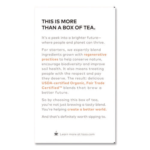 Image of Tazo® Tea Bags, Organic Calm Camomile, 16/Box