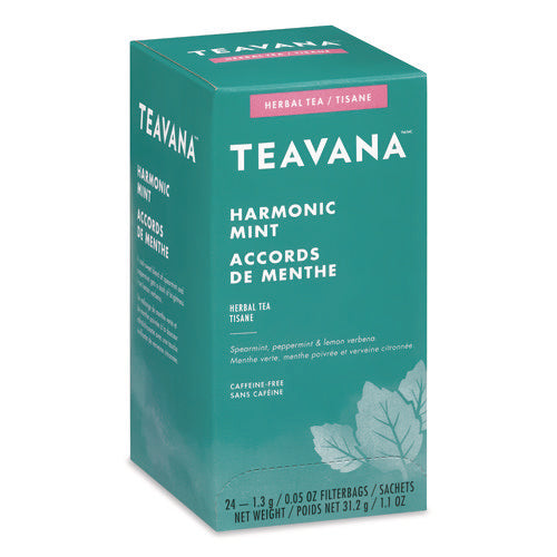 Image of Starbucks® Teavana Tea Bags, Harmonic Mint Decaf, 0.05 oz, 24/Box