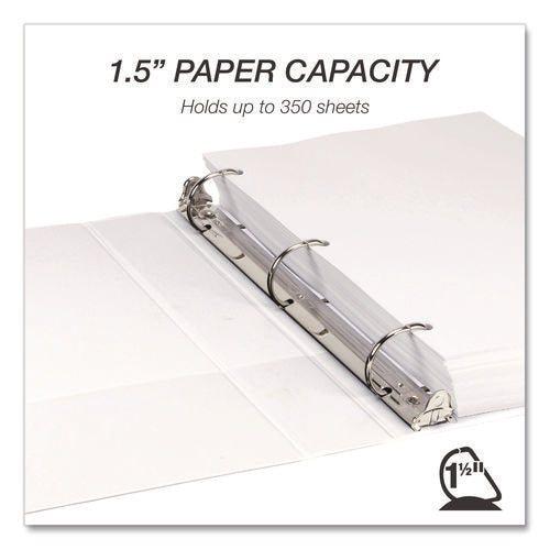 Image of Samsill® Durable D-Ring View Binders, 3 Rings, 1.5" Capacity, 11.5" x 8.5", White, 4/Pack