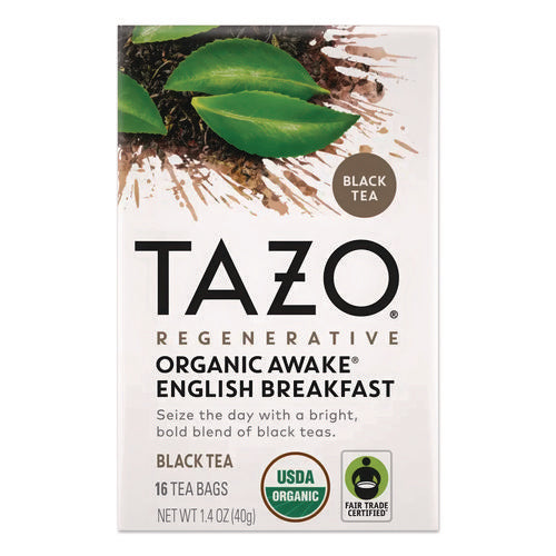 Image of Tazo® Tea Bags, Organic Awake English Breakfast, 16/Box