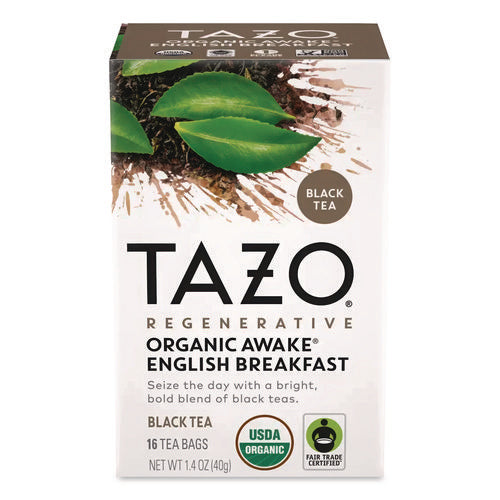 Image of Tazo® Tea Bags, Organic Awake English Breakfast, 16/Box