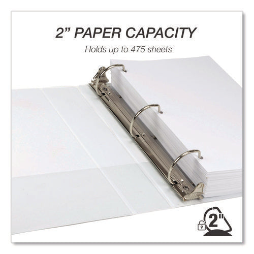 Image of Samsill® Durable D-Ring View Binders, 3 Rings, 2" Capacity, 11.5" x 8.5", White, 4/Pack