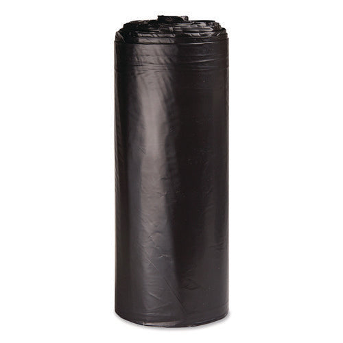 Image of Inteplast Group Low-Density Commercial Can Liners, 33 gal, 1.5 mil, 33" x 39", Black, Interleaved Roll, 20 Bags/Roll, 5 Rolls/Carton