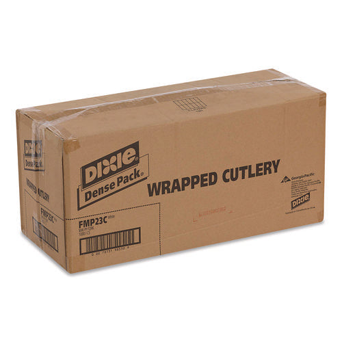 Image of Dixie® Mediumweight Polypropylene Cutlery, Individually Wrapped, Fork, Plastic, White, 1,000/Carton