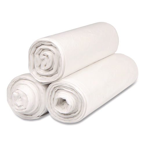 Image of Inteplast Group Institutional Low-Density Can Liners, 45 gal, 1.15 mil, 40" x 46", Natural, Interleaved Roll, 20 Bags/Roll, 5 Rolls/Carton
