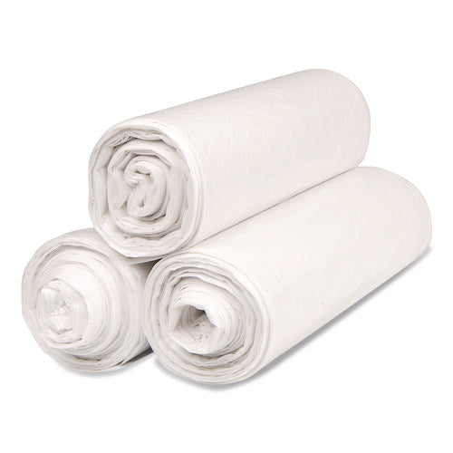 Image of Inteplast Group Institutional Low-Density Can Liners, 33 gal, 0.8 mil, 33" x 39", Natural, Interleaved Roll, 25 Bags/Roll, 6 Rolls/Carton