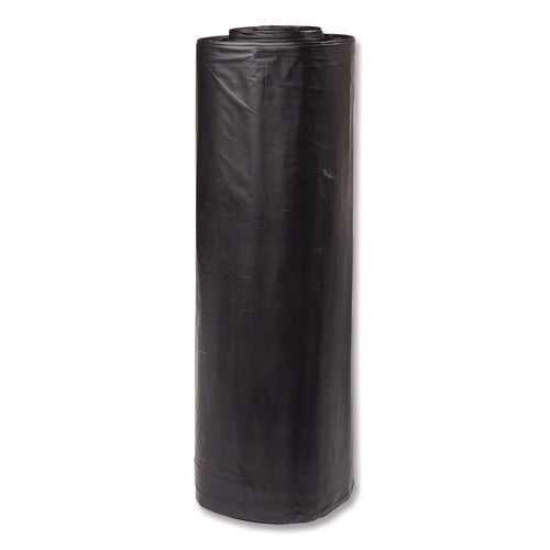 Image of Inteplast Group Low-Density Commercial Can Liners, 60 gal, 1.15 mil, 38 x 58, Black, Interleaved Roll, 25 Bags/Roll, 4 Rolls/Carton