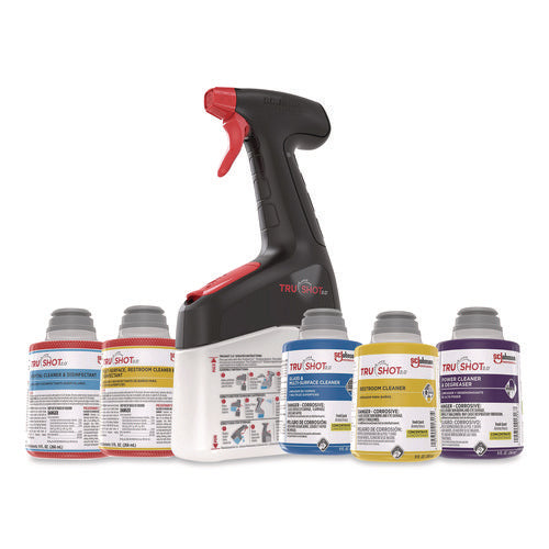 Image of SC Johnson Professional® TruShot 2.0 Glass and Multisurface Cleaner, Fresh Scent, 9 oz Cartridge, 4/Carton