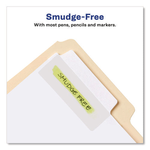 Image of Avery® Ultra Tabs Repositionable Tabs, Wide and Slim: 3" x 1.5", 1/3-Cut, White, 24/Pack