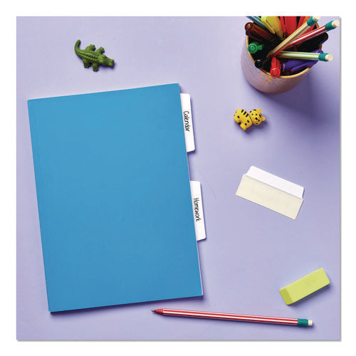 Image of Avery® Ultra Tabs Repositionable Tabs, Wide and Slim: 3" x 1.5", 1/3-Cut, White, 24/Pack