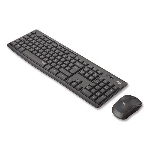 Image of Logitech® MK295 Silent Wireless Combo, 2.4 GHz Frequency/33 ft Wireless Range, Graphite