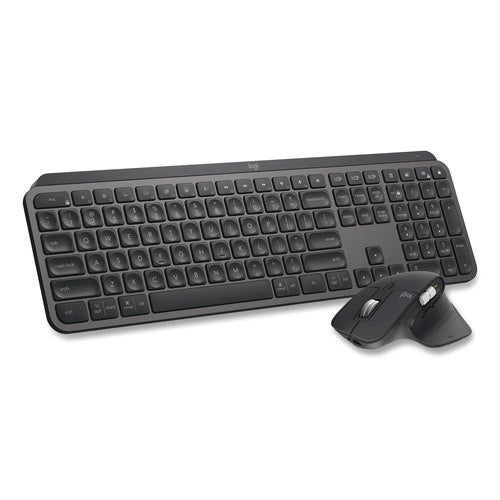 Image of Logitech® MX Keys Combo for Business Wireless Keyboard and Mouse Gen 2, 33 ft Wireless Range, Graphite