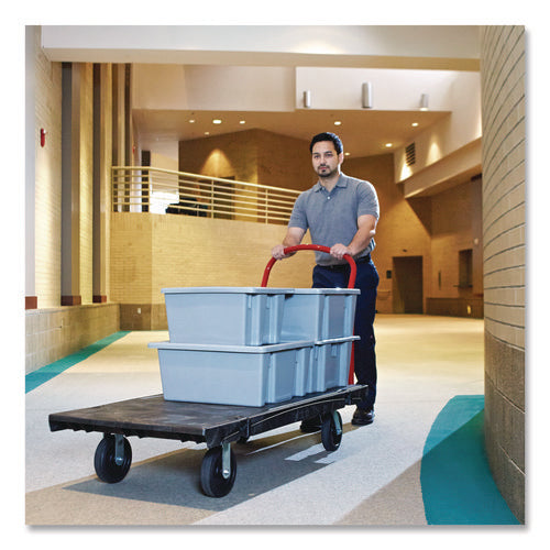 Image of Rubbermaid® Commercial Palletote Box, 1.6 cu ft, 15.5" x 19.5" x 13", Gray