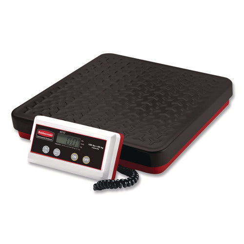 Image of Rubbermaid® Commercial Digital Receiving Scale, 150 lb Capacity, Black/Red