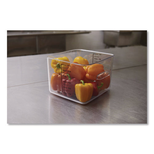 Image of Rubbermaid® Commercial Square Storage Container, 12 qt, 10.5 x 11.31 x 7.75, Clear, Plastic