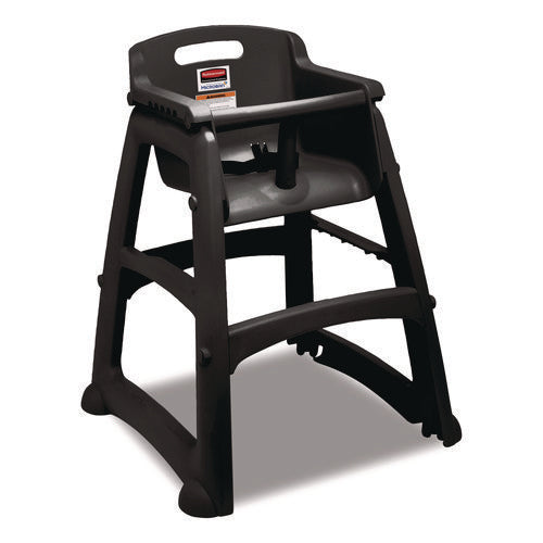 Image of Rubbermaid® Commercial Sturdy Chair Youth Seat with Casters, Black