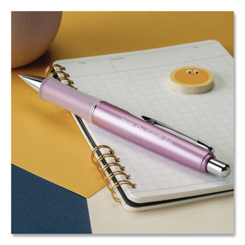 Image of Pilot® Dr. Grip Limited Gel Pen, Retractable, Fine 0.7 Mm, Black Ink, Champagne Mauve Barrel