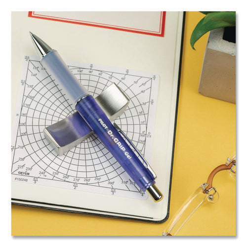 Image of Pilot® Dr. Grip Gel Pen, Retractable, Fine 0.7 mm, Black Ink, Translucent Purple Barrel
