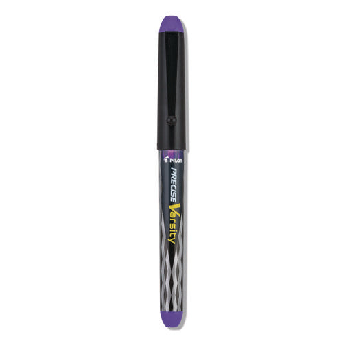 Image of Pilot® Varsity Fountain Pen, Medium 1 mm, Purple Ink, Clear/Black/Purple Barrel